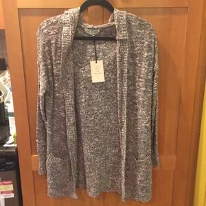 Maroon Marled Hooded Cardigan Size Small